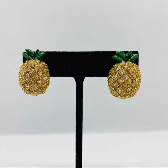 VINTAGE Pineapple Earrings - Picture 3 of 8